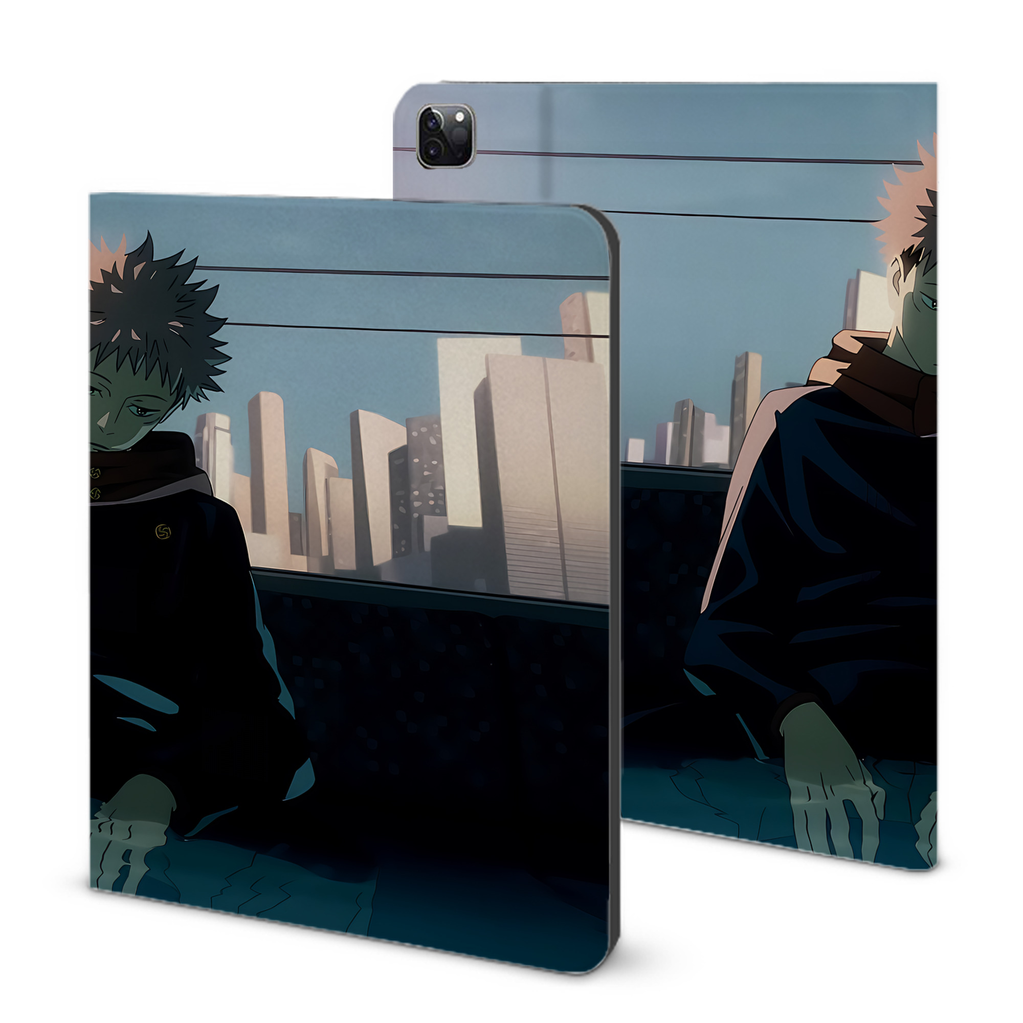（画像用） 呪術廻戦 Jujutsu Kaisen IPad ケース ブック型 PUレザー TPU 耐衝撃 軽量 薄型 ペン収納なし 全面保護 IPad 各モデル対応